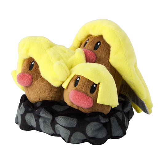 Alolan Dugtrio Pokemon Fit Plush