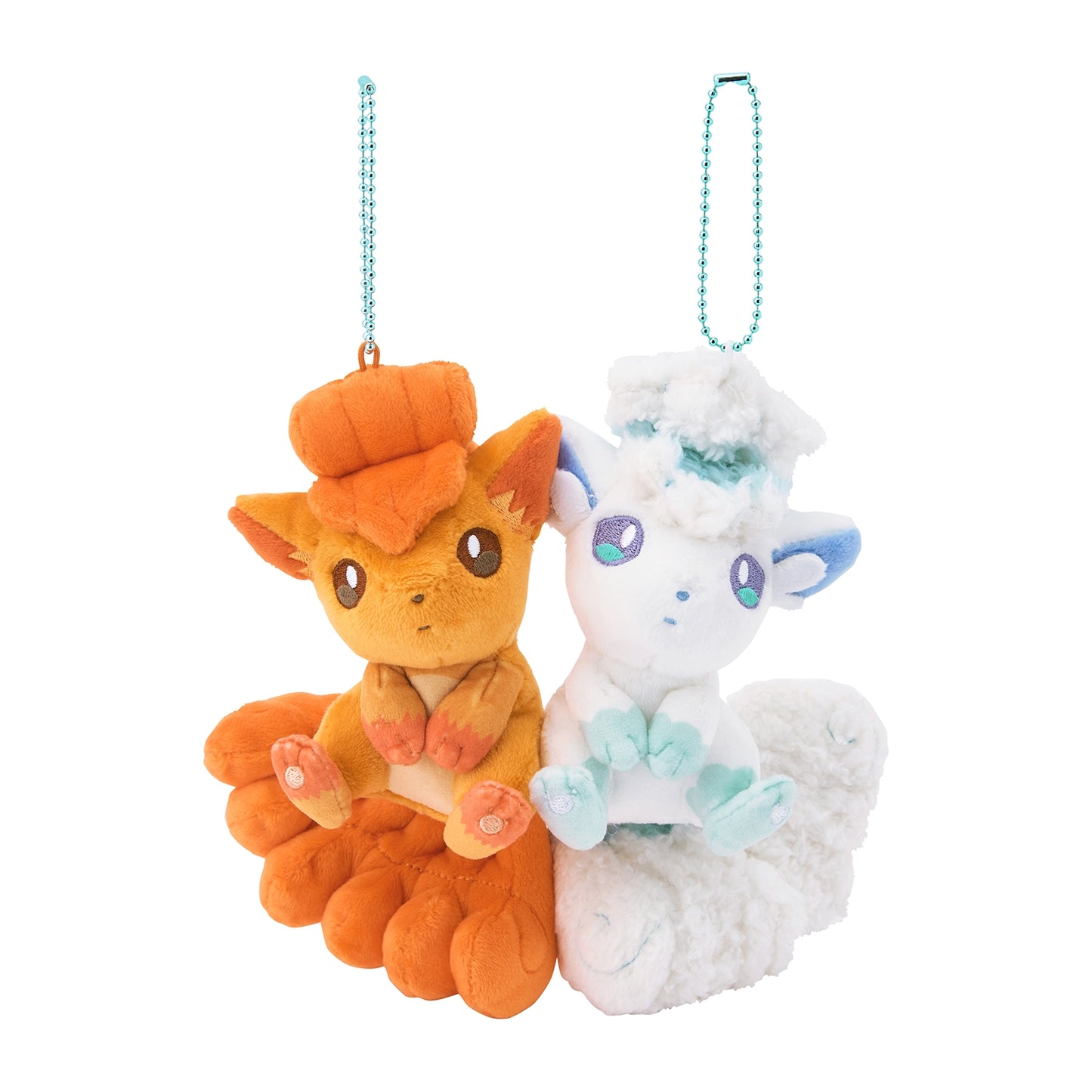 Vulpix and Alolan Vulpix Magnetic Parallel Pairs Keychain Plush