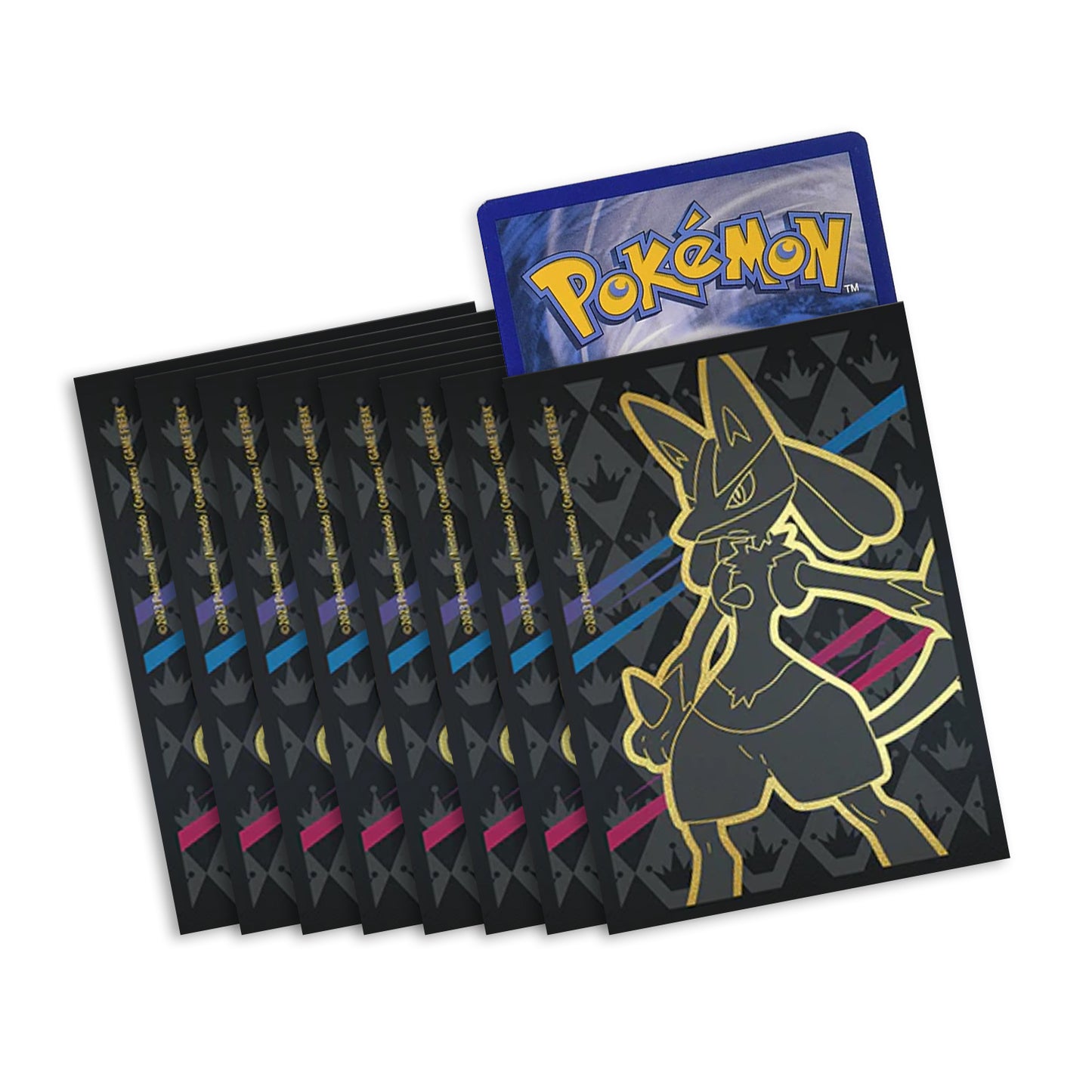 Crown Zenith Elite Trainer Box Card Sleeves - Lucario
