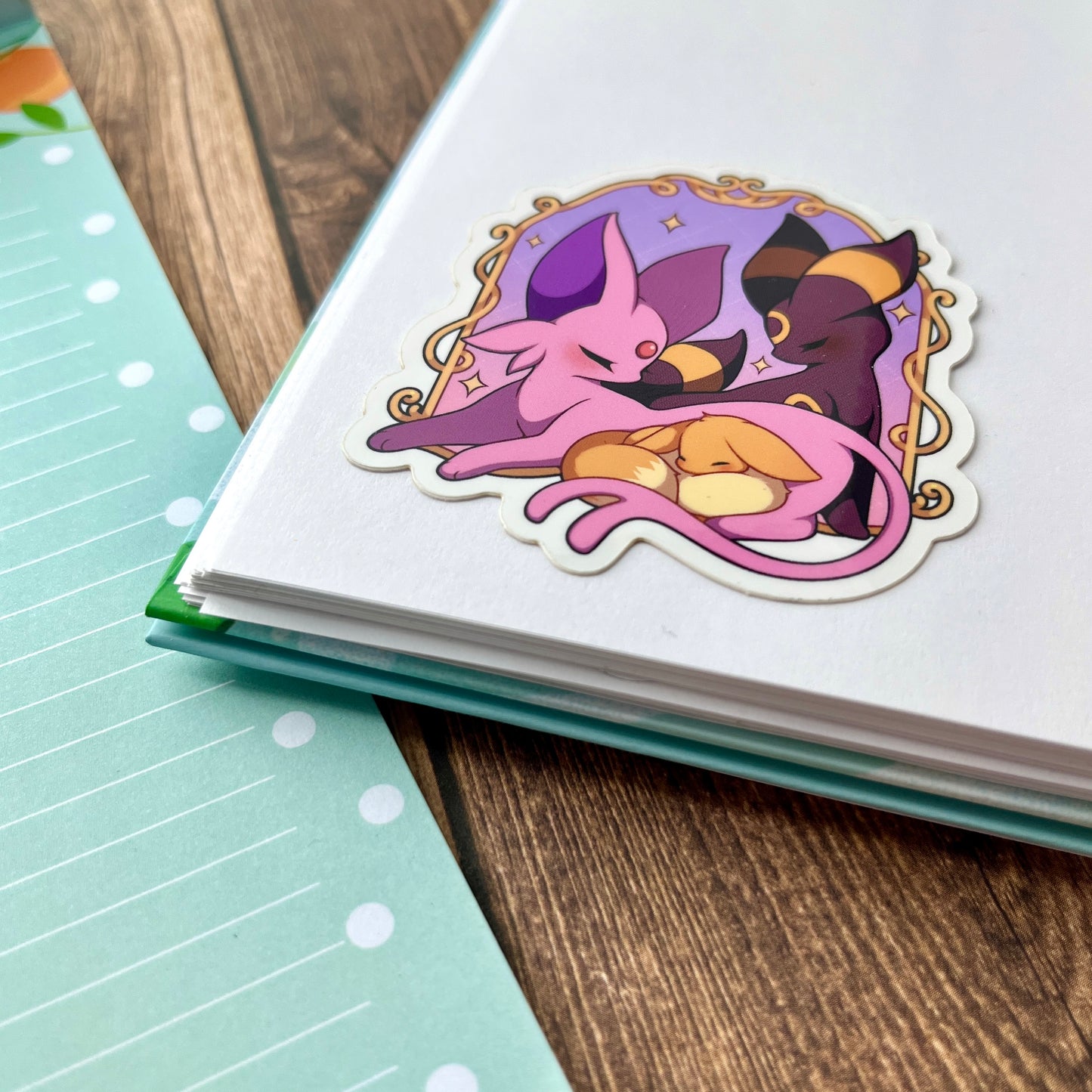 Espeon, Umbreon, & Eevee Family Vinyl Sticker