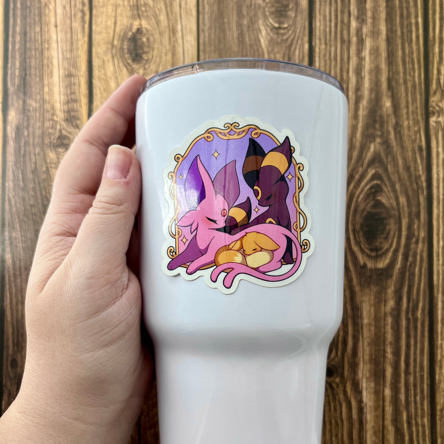 Espeon, Umbreon, & Eevee Family Vinyl Sticker