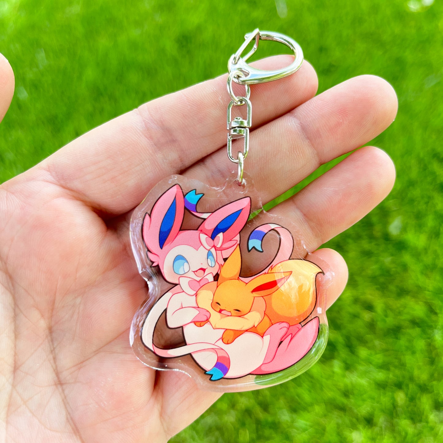 Sylveon & Eevee Keychain