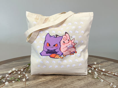 Gengar & Clefable Gamers Tote Bag