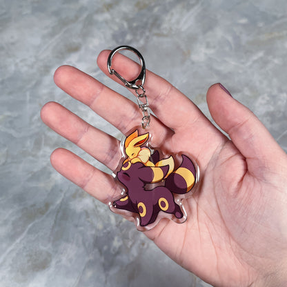 Umbreon With Eevee Keychain