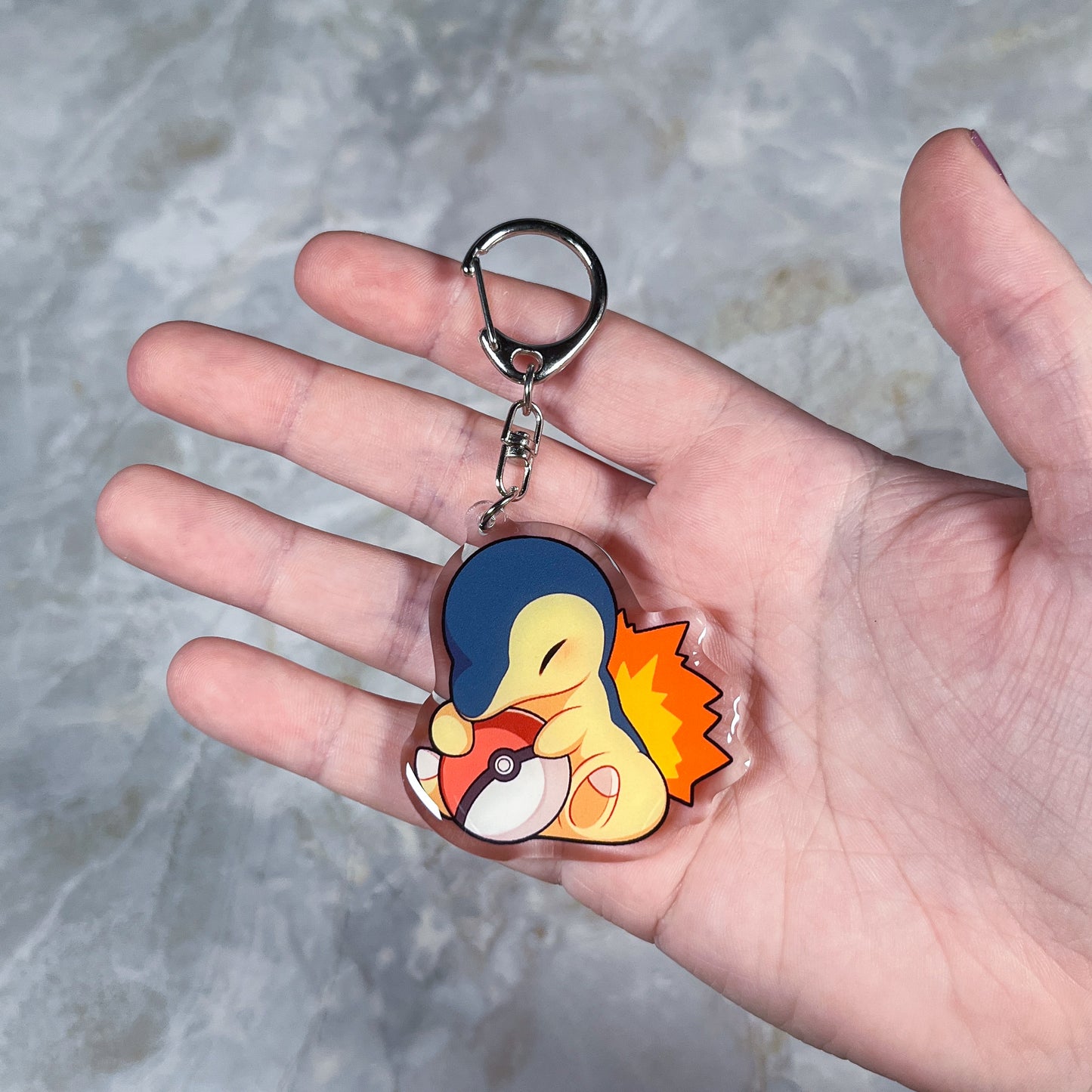 Cyndaquil with Pokeball Keychain