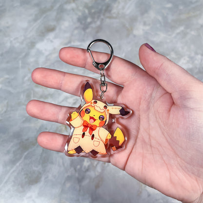 Pikachu in Mimikyu Costume Keychain