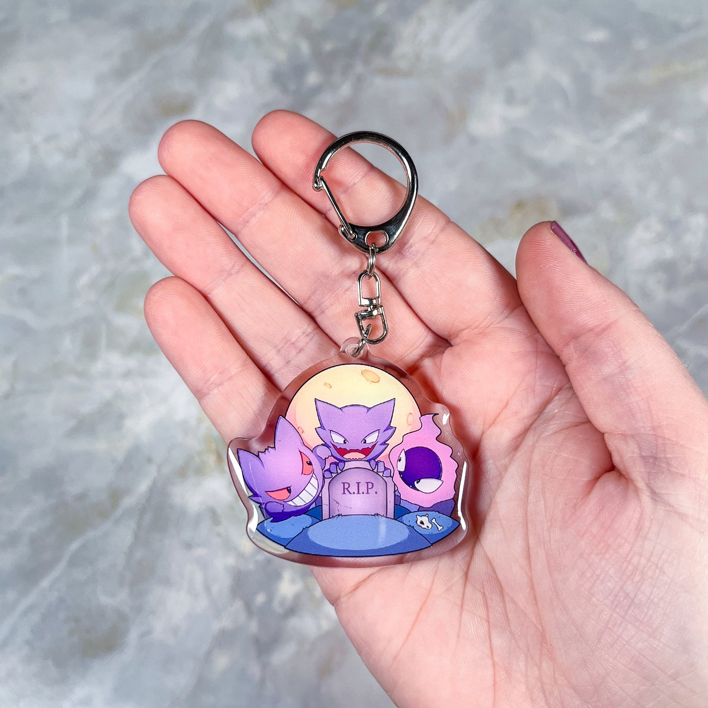 Gastly, Haunter, & Gengar Keychain