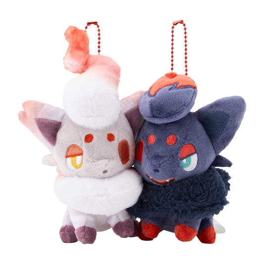 Zorua and Hisuian Zorua Magnetic Parallel Pairs Keychain Plush