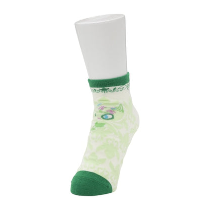 Celebi (Green Floral) Mid Crew Socks