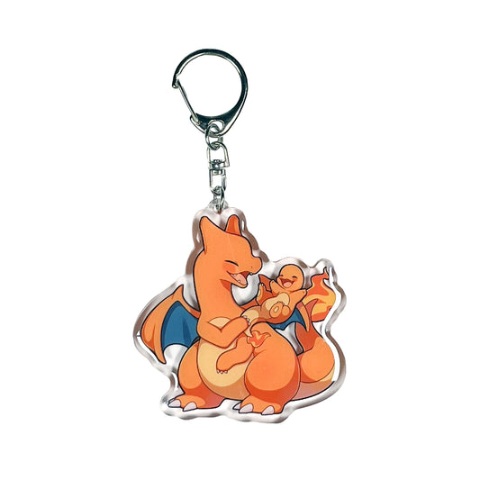 Charizard & Charmander Keychain