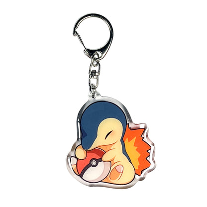 Cyndaquil with Pokeball Keychain