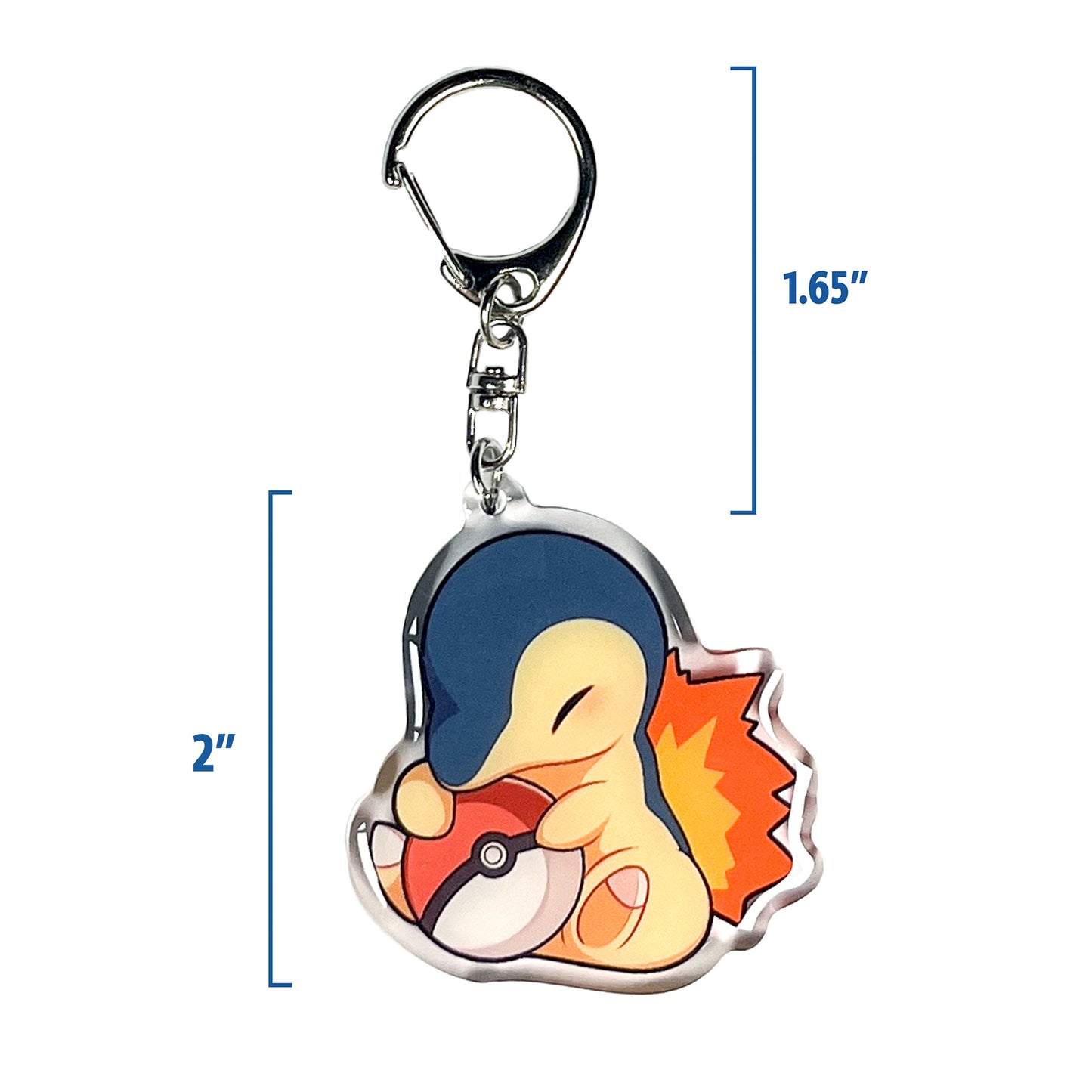 Cyndaquil with Pokeball Keychain