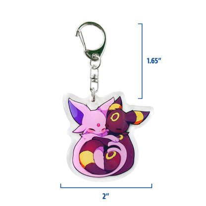 Espeon & Umbreon Keychain