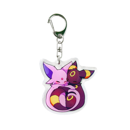 Espeon & Umbreon Keychain