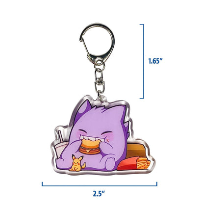 Gengar with Fast Food Keychain