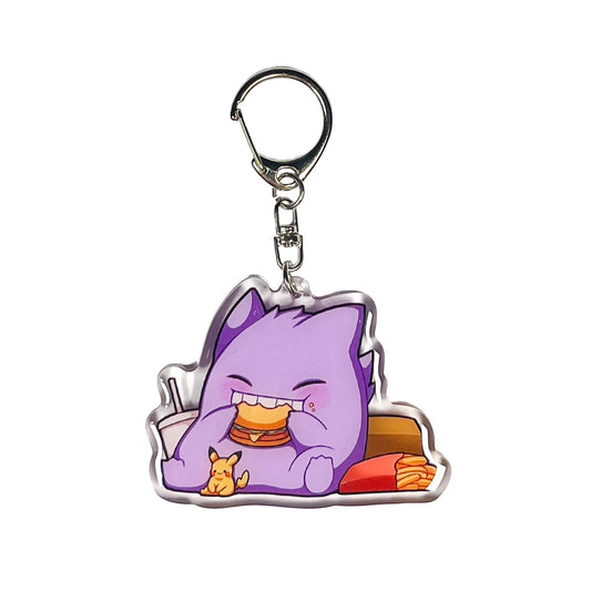 Gengar with Fast Food Keychain