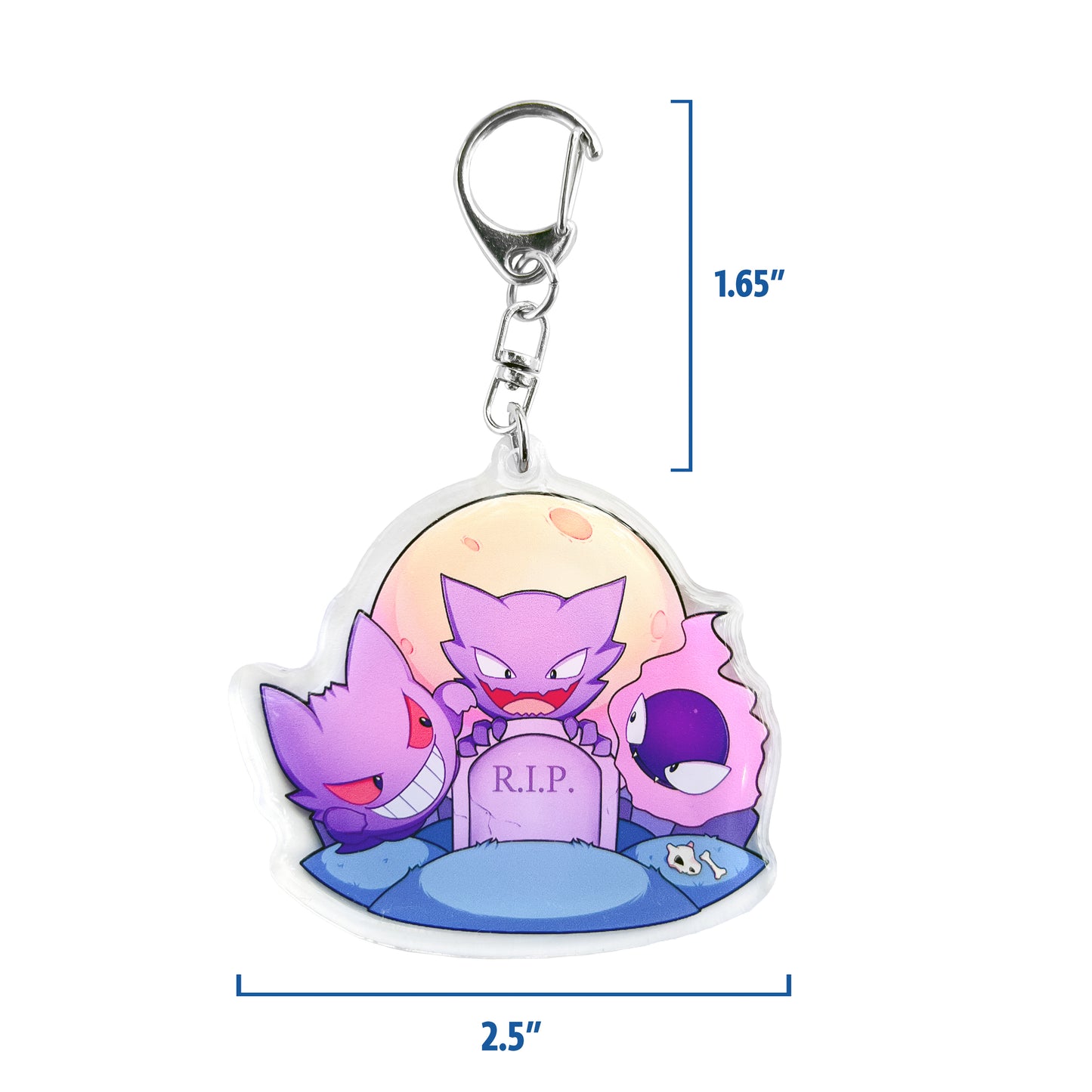 Gastly, Haunter, & Gengar Keychain