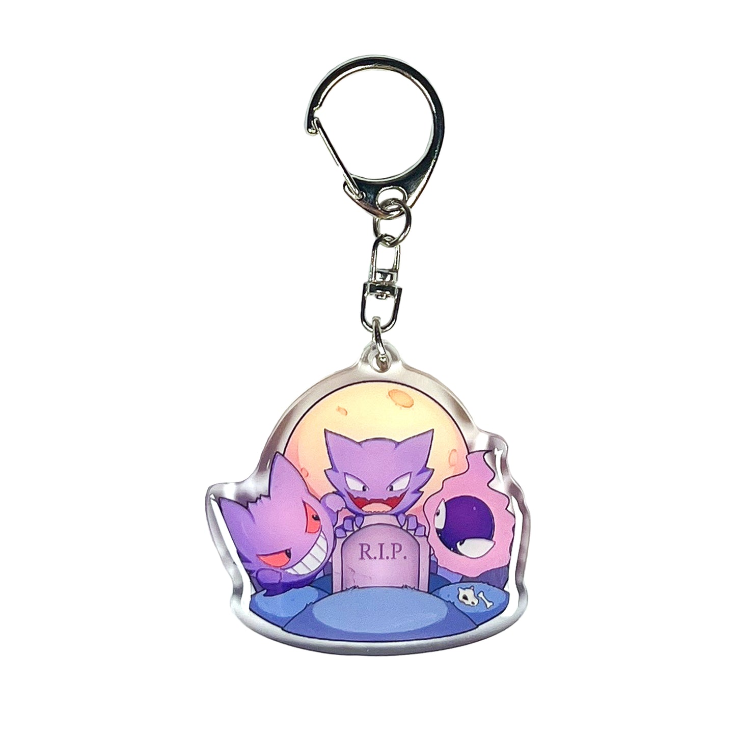 Gastly, Haunter, & Gengar Keychain