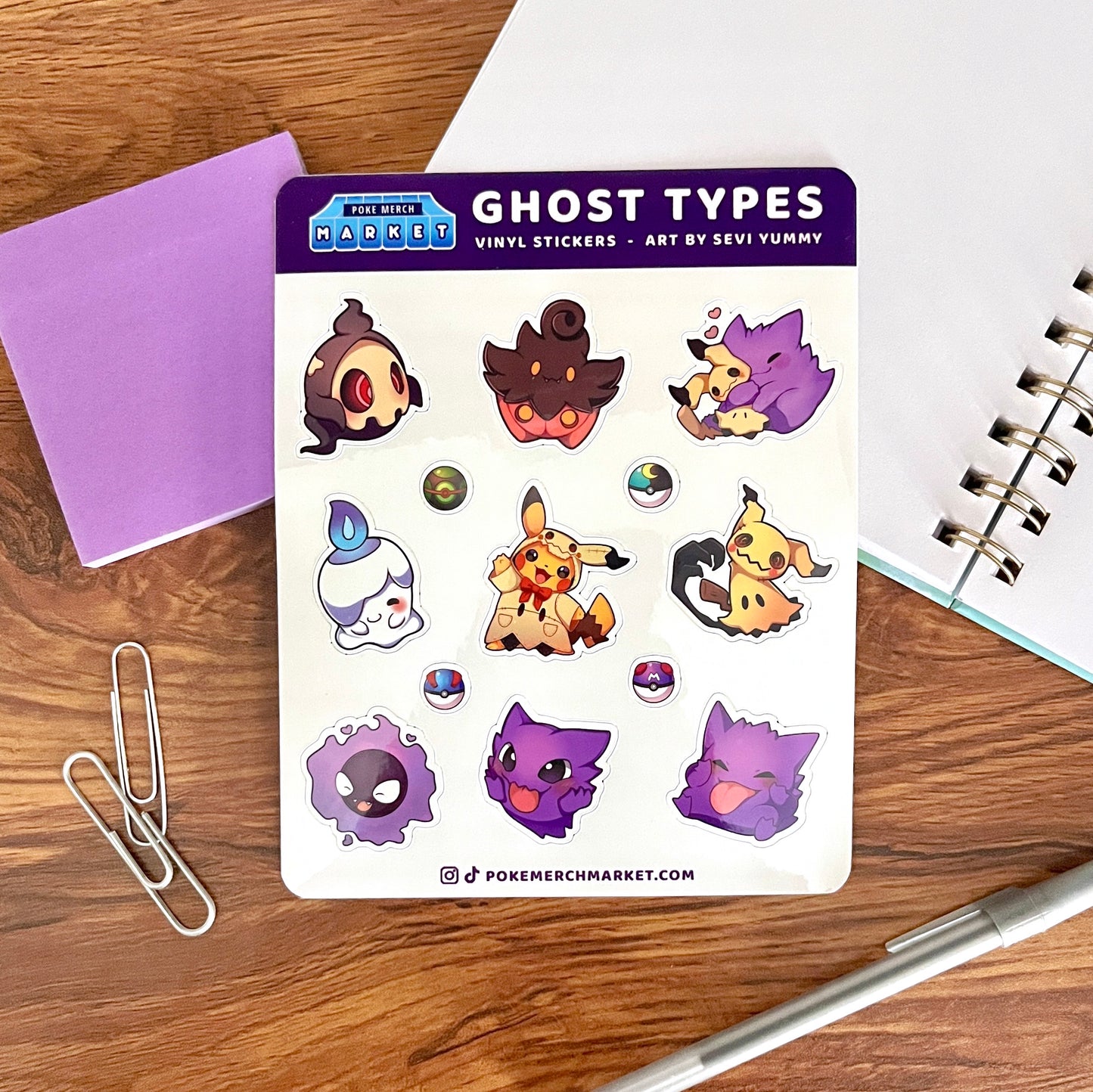 Ghost Types Vinyl Sticker Sheet