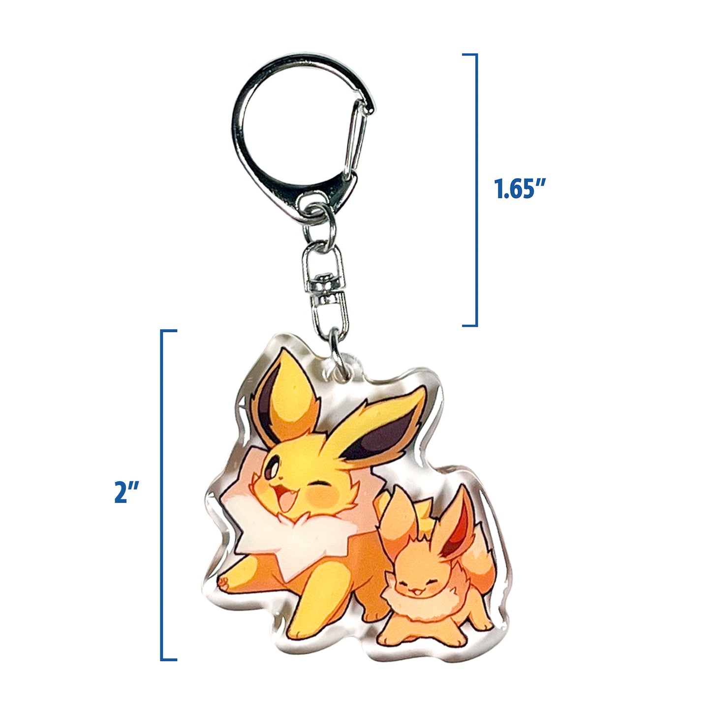 Jolteon With Eevee Keychain