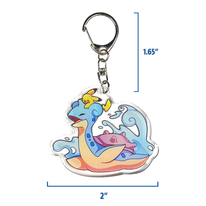 Lapras & Pikachu Keychain