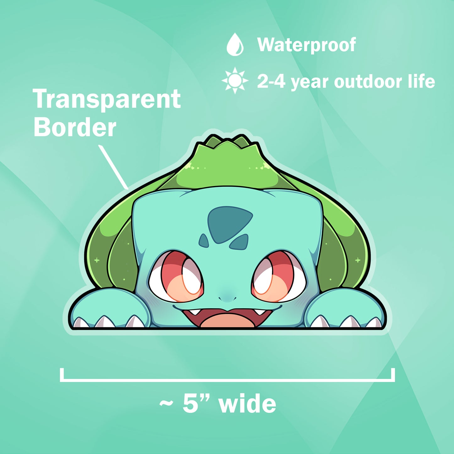 Bulbasaur Peeker Sticker