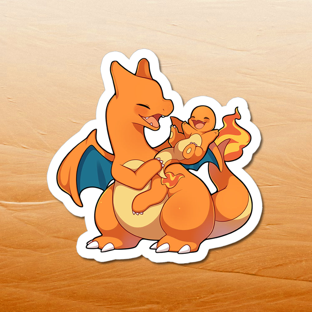 Charizard & Charmander Vinyl Sticker