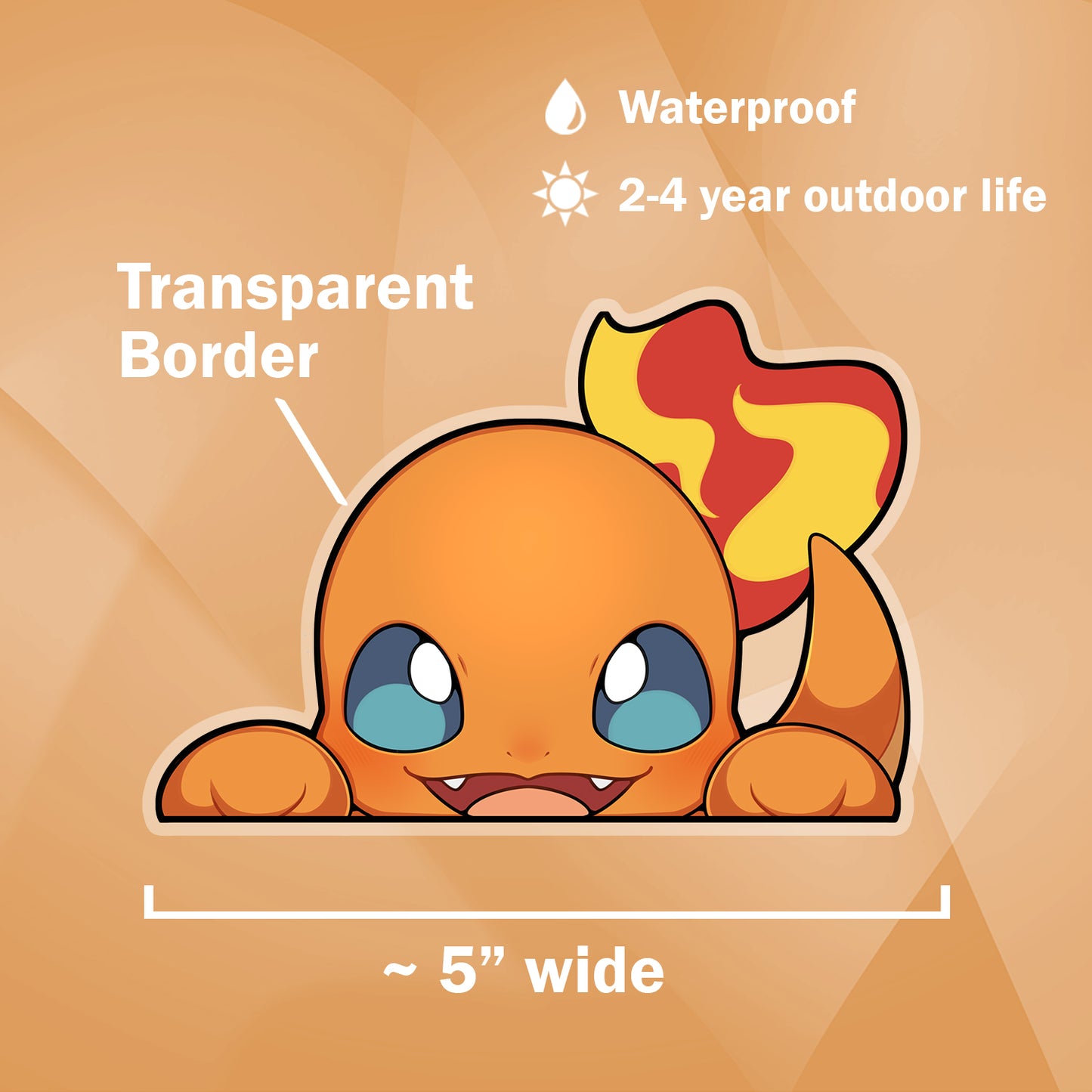 Charmander Peeker Sticker