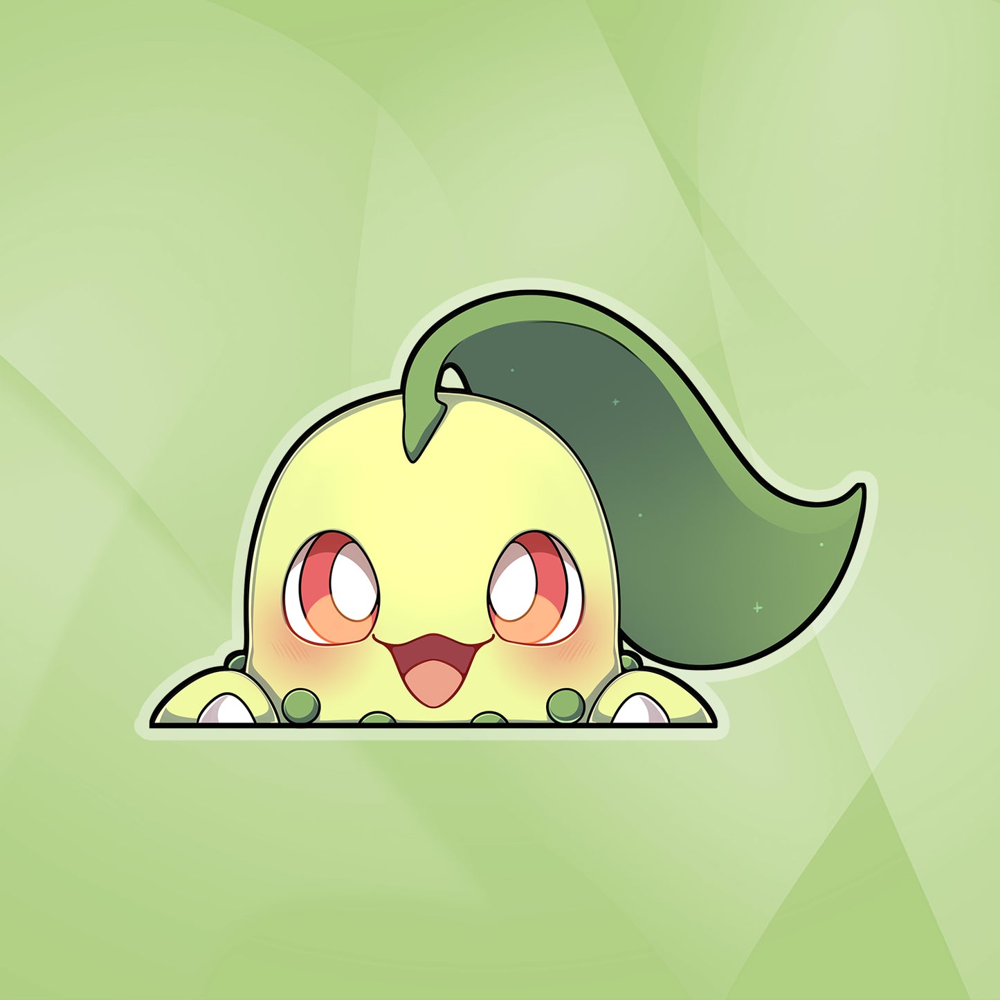 Chikorita Peeker Sticker