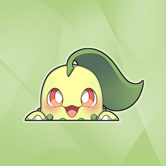 Chikorita Peeker Sticker