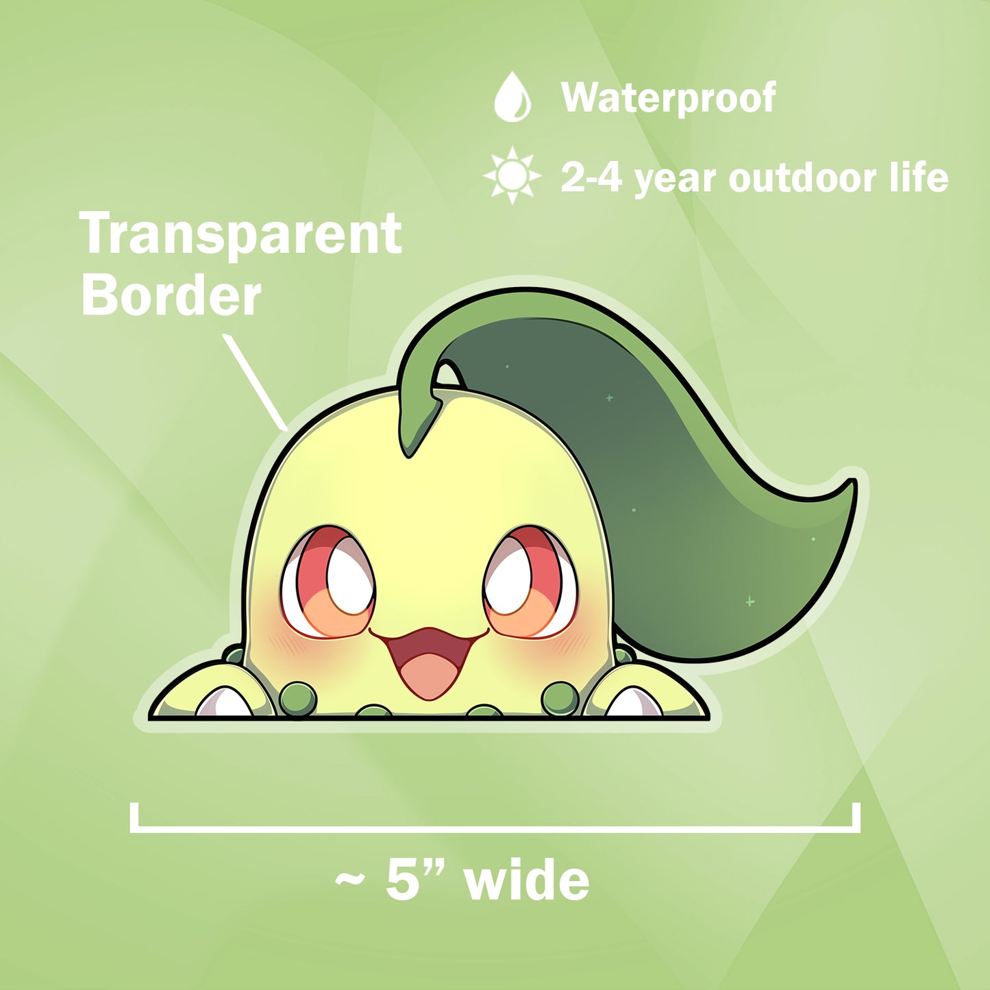 Chikorita Peeker Sticker