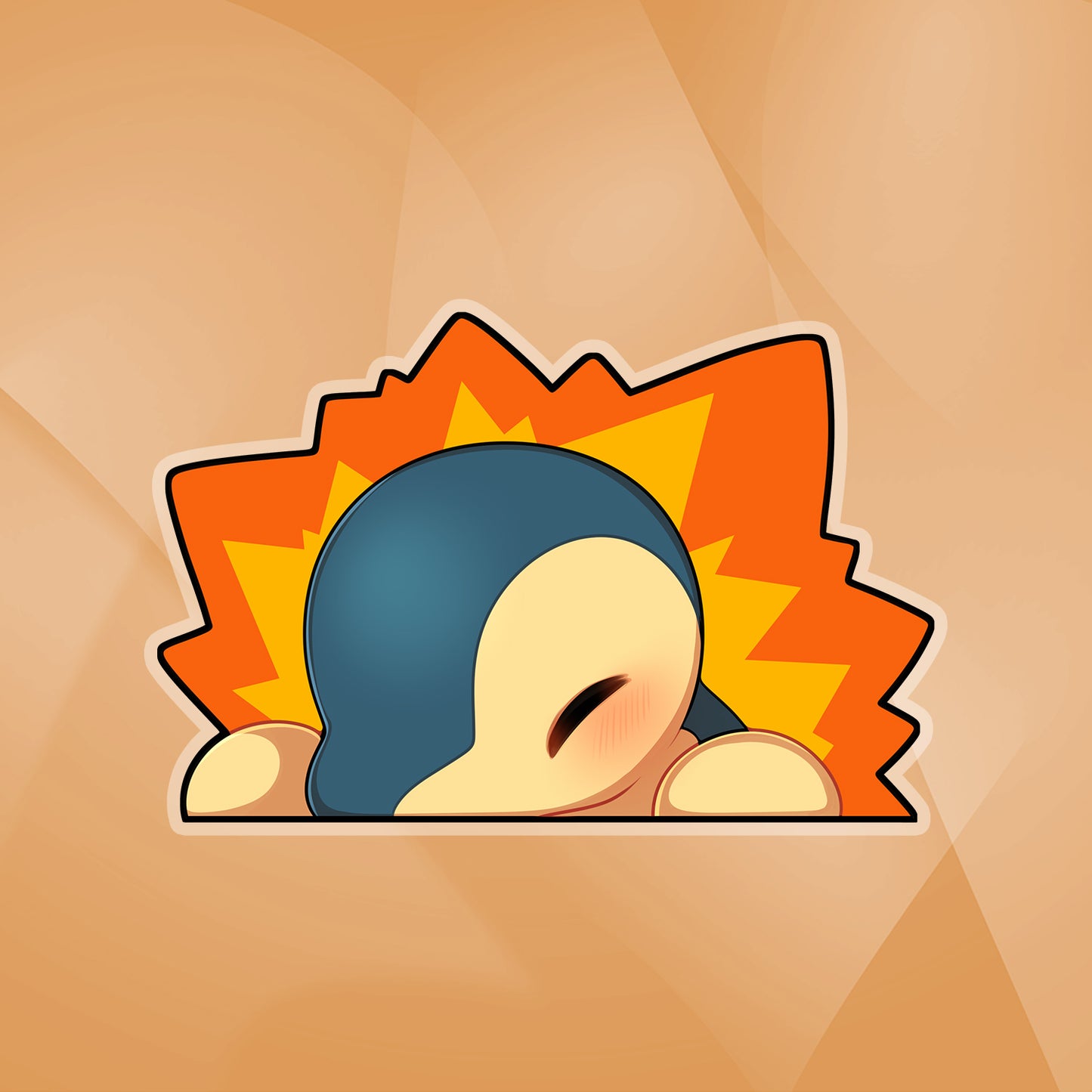 Cyndaquil Peeker Sticker