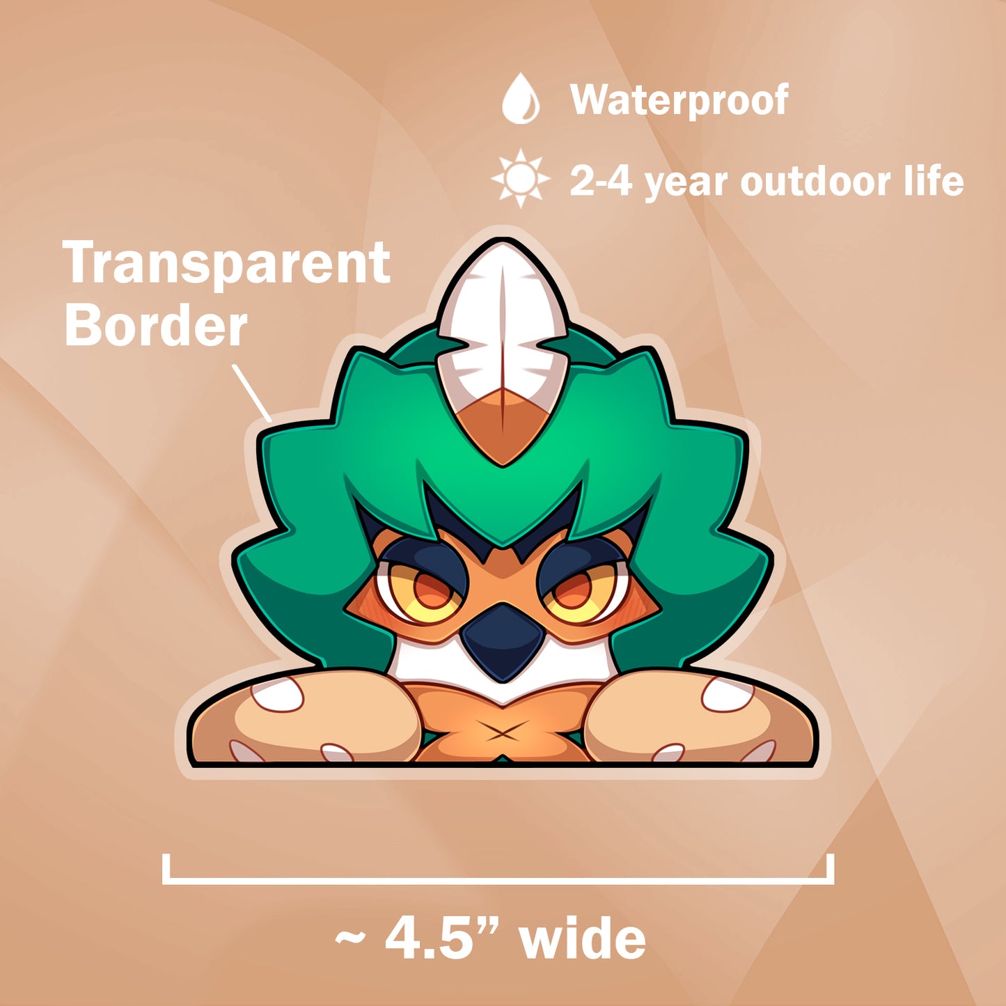 Decidueye Peeker Sticker