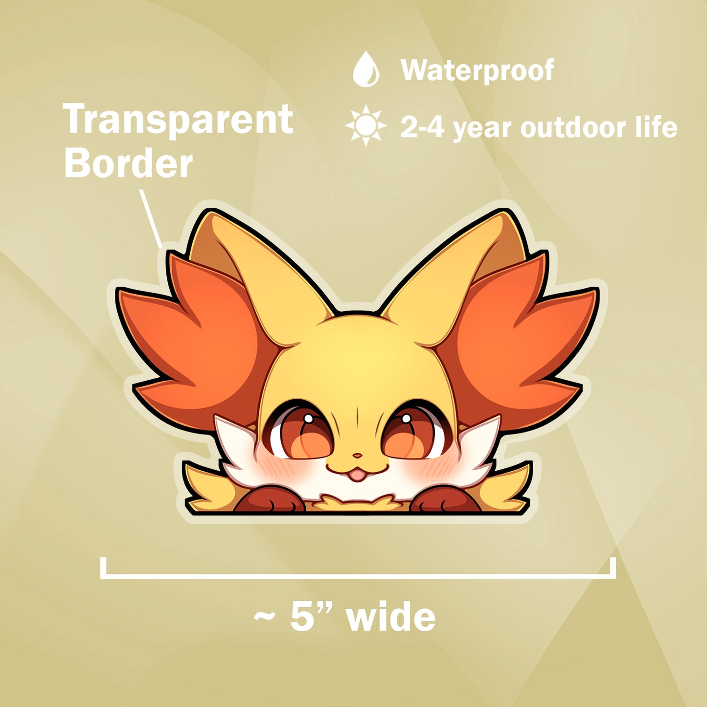 Delphox Peeker Sticker