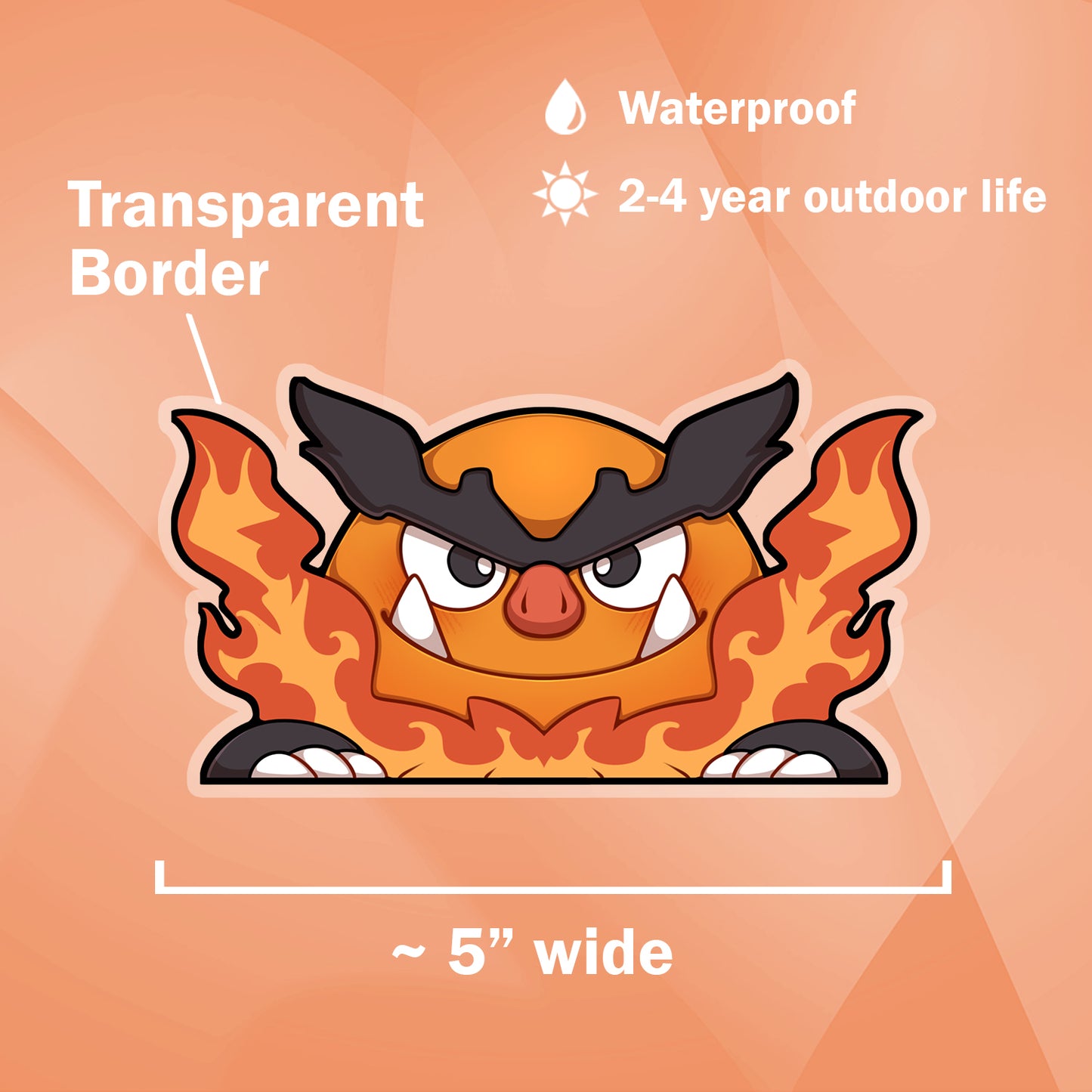 Emboar Peeker Sticker