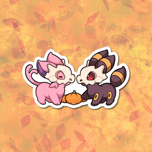 Espeon & Umbreon Cubone Costumes Vinyl Sticker