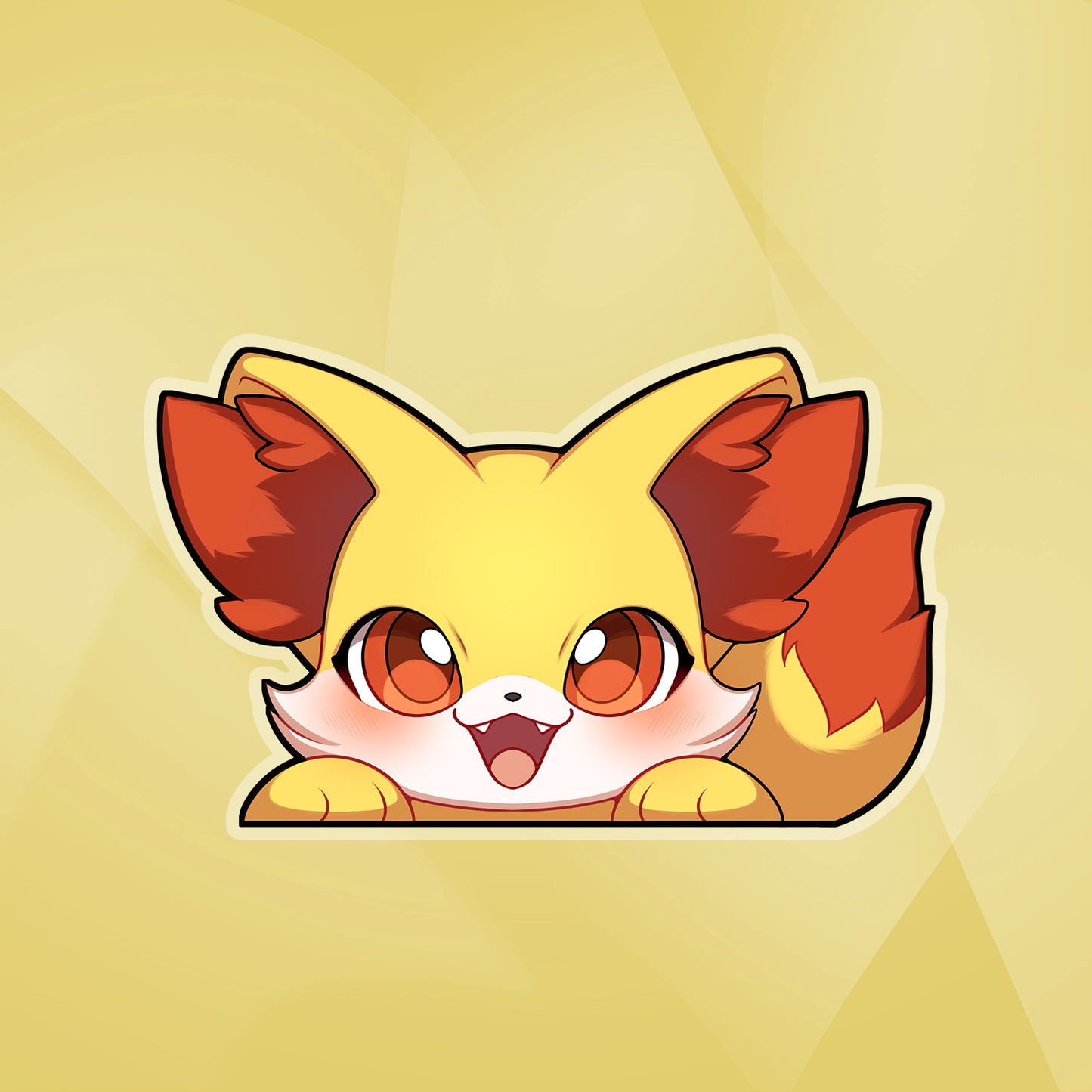 Fennekin Peeker Sticker