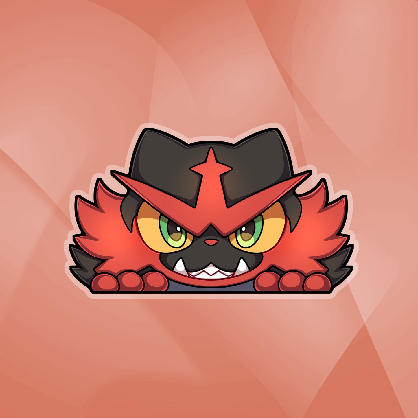 Incineroar Peeker Sticker