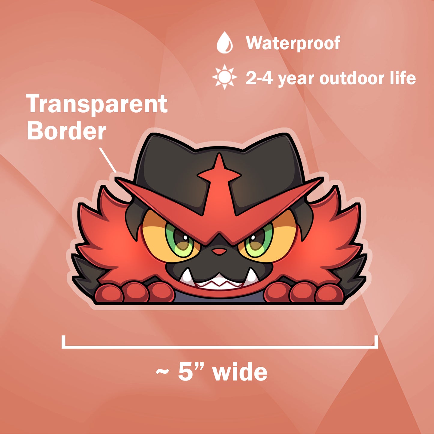 Incineroar Peeker Sticker