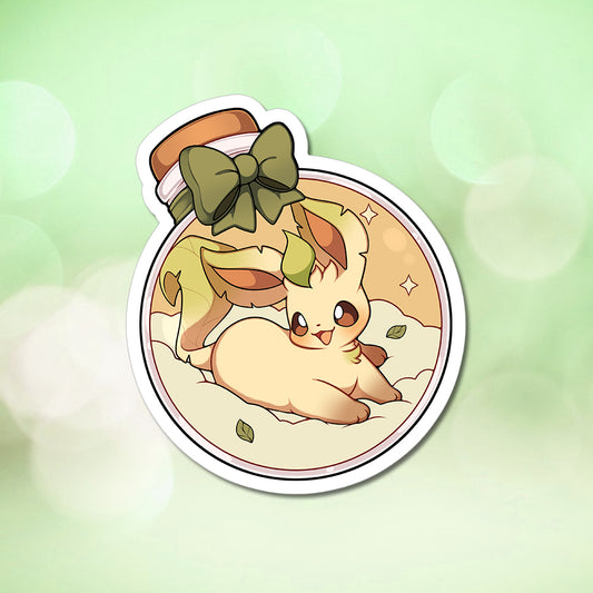 Leafeon In A Bottle Vinyl Sticker