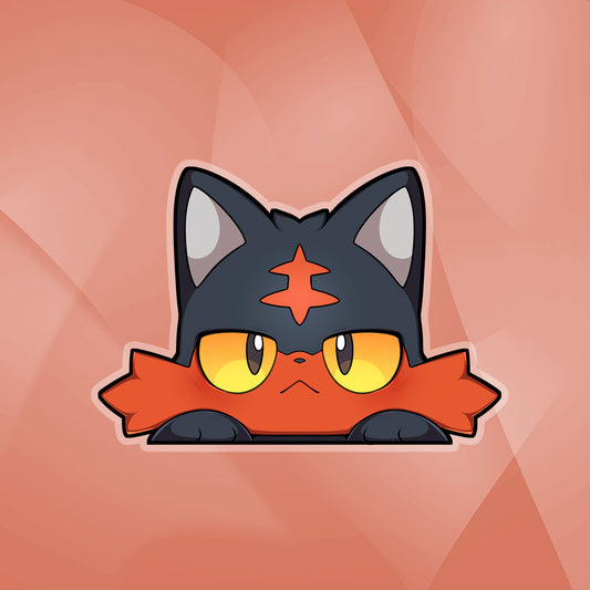 Litten Peeker Sticker