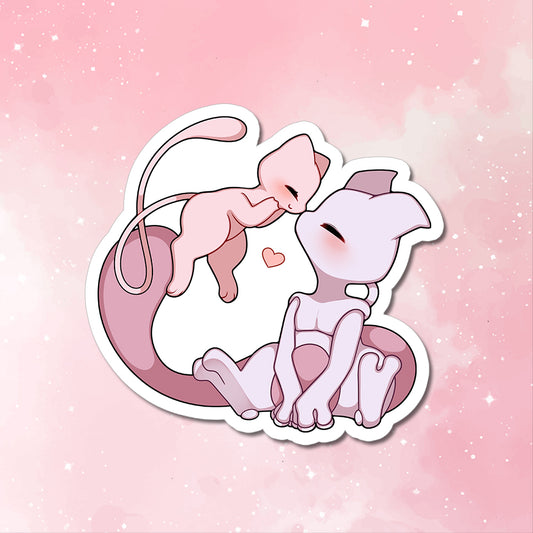 Mew & Mewtwo Vinyl Sticker