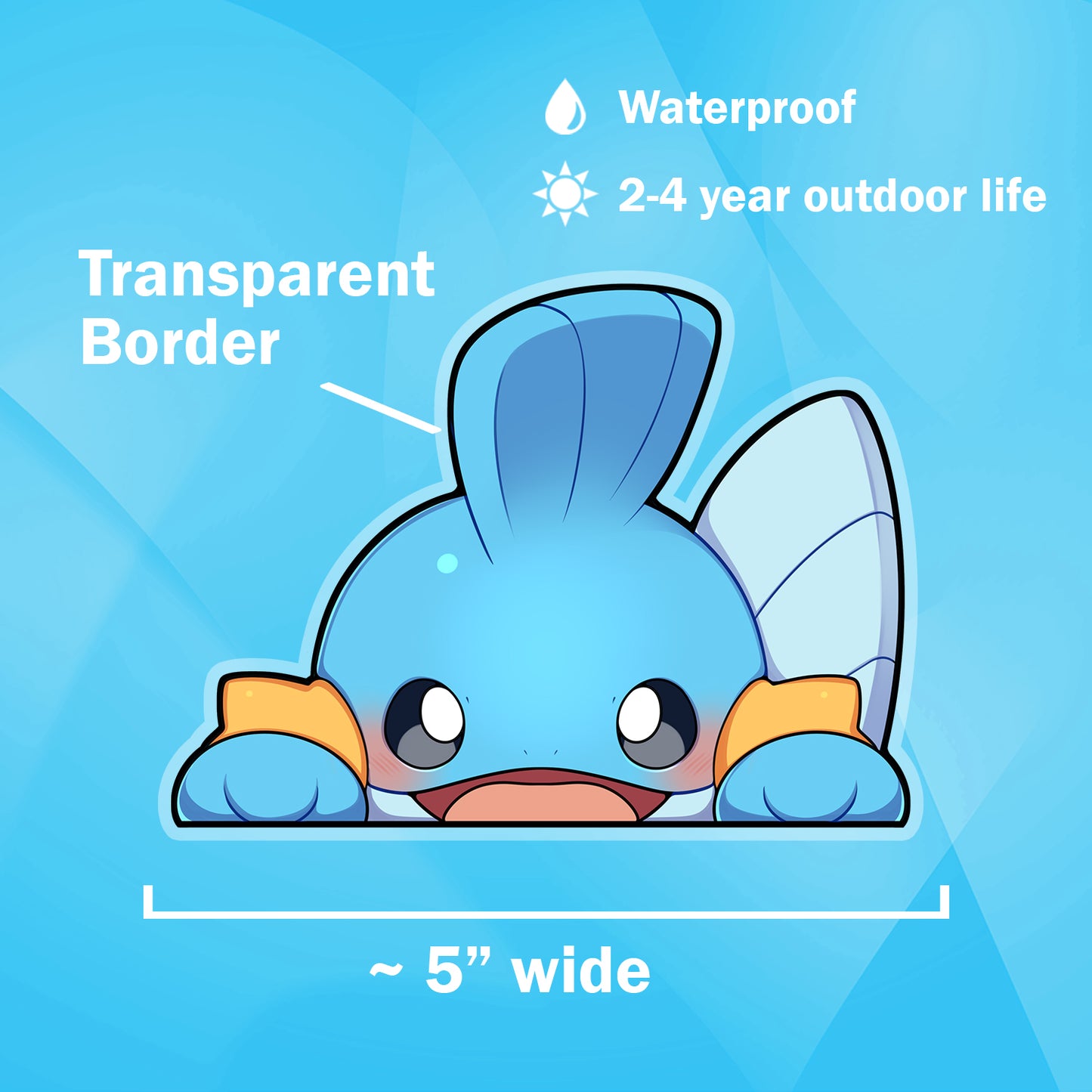 Mudkip Peeker Sticker