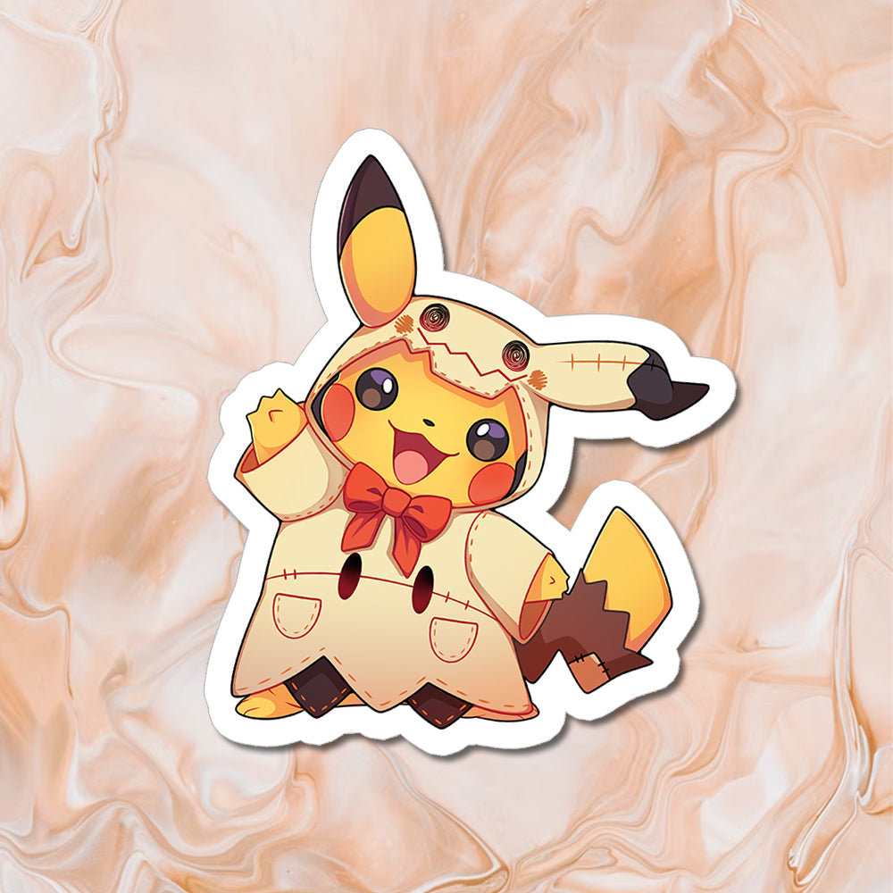 Pikachu Mimikyu Costume Vinyl Sticker