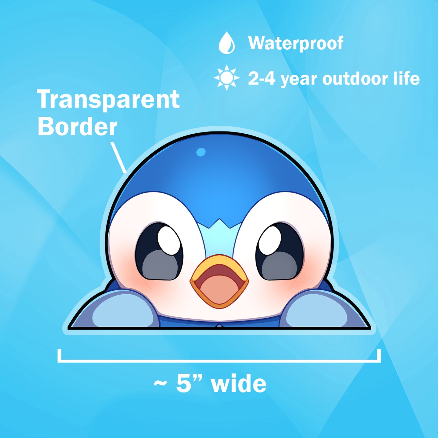 Piplup Peeker Sticker