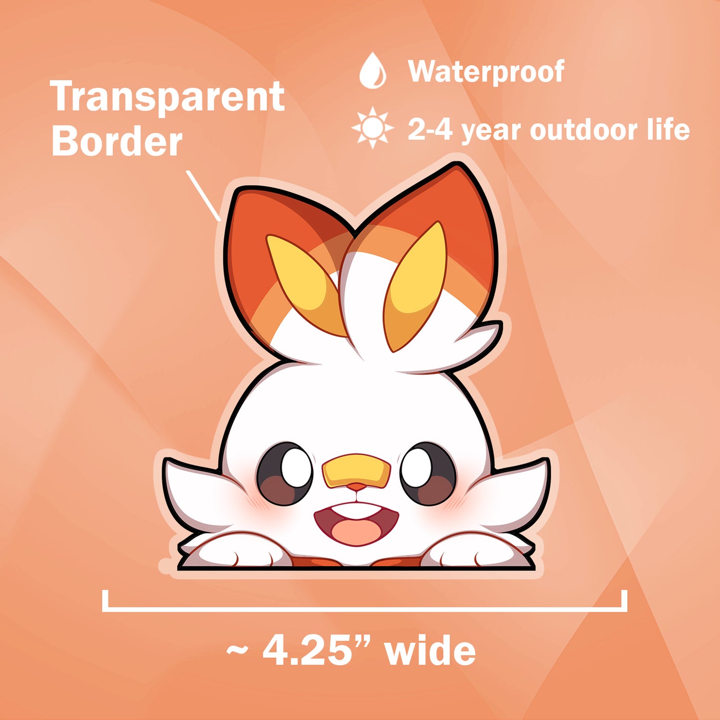 Scorbunny Peeker Sticker