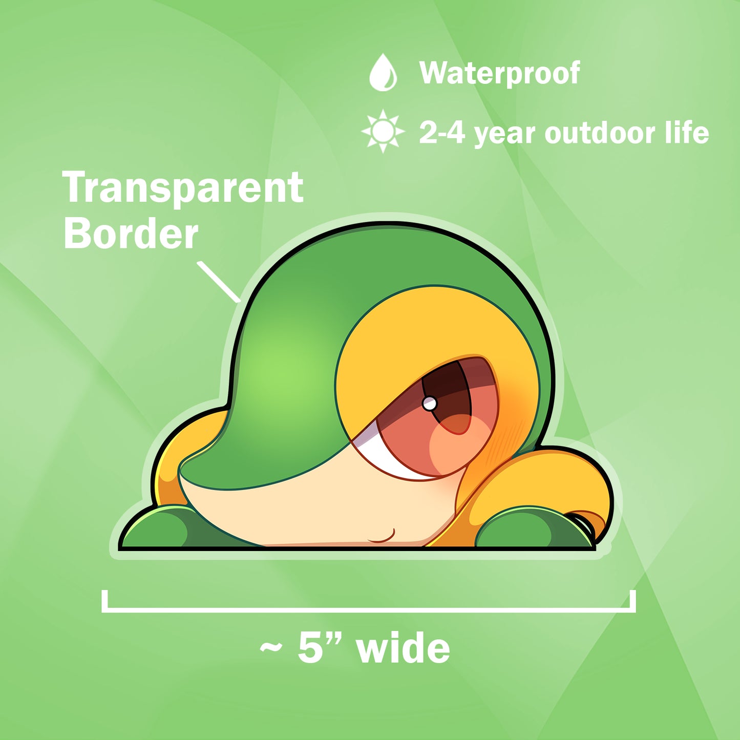 Snivy Peeker Sticker