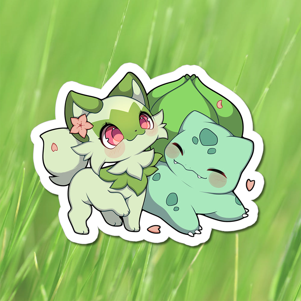 Sprigatito & Bulbasaur Vinyl Sticker