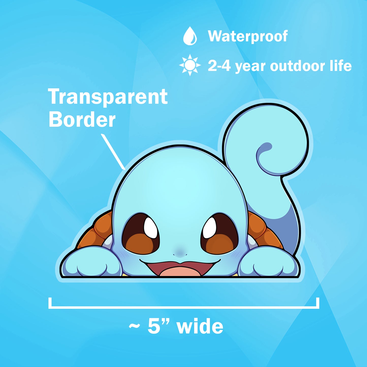 Squirtle Peeker Sticker