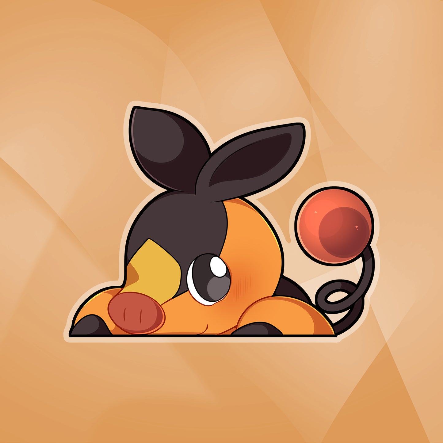 Tepig Peeker Sticker